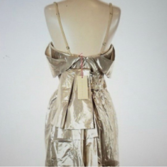 STELLA MCCARTNEY🔥CHAMPAGNE SILVER MINI DRESS 🔥 Stunning “Party Ready” Dress 🔥 - Picture 10 of 13